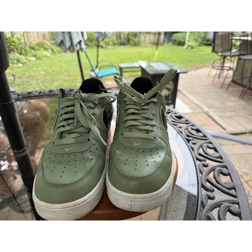 Nike Air Force 1 '07 LV8 Low Metallic Swoosh Pack Oil Green DA8481-300 8.5 - Picture 4 of 8
